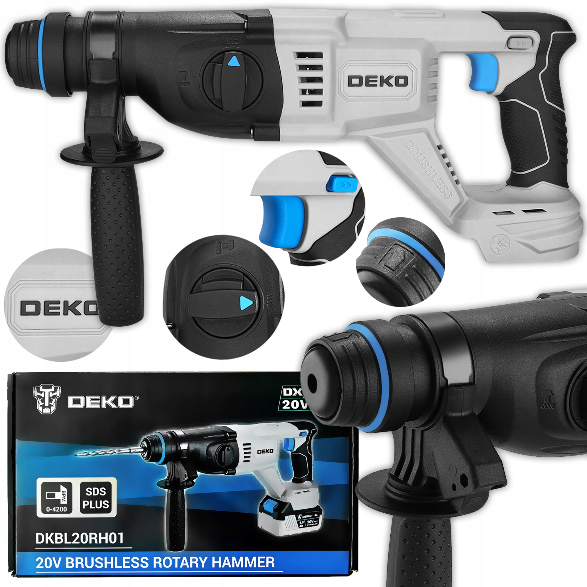 Akumulátorové Vrtací Kladivo Funguje S Akumulátorem Makita Sds+ Deko