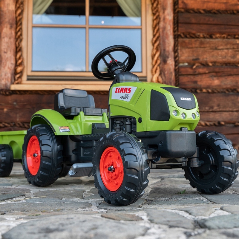 FALK Traktor Claas Zielony na Pedały z Przyczepą Model traktor