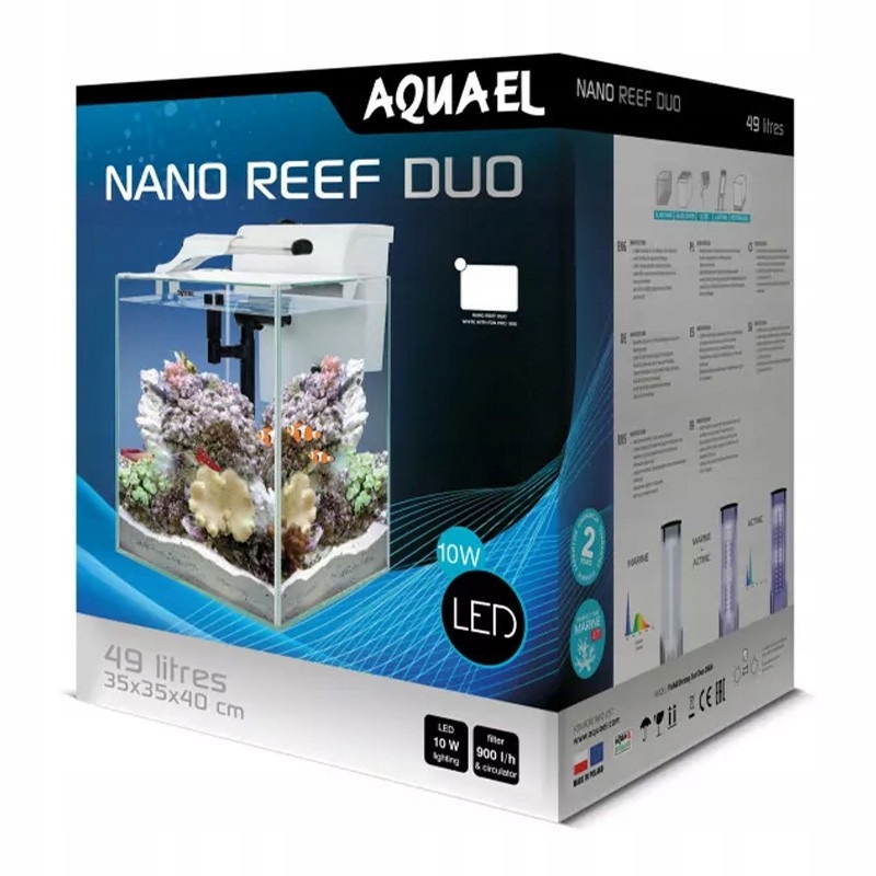 Mořský Akvarijní Set Aquael Nano Reef Duo 35 Bílý 2.0