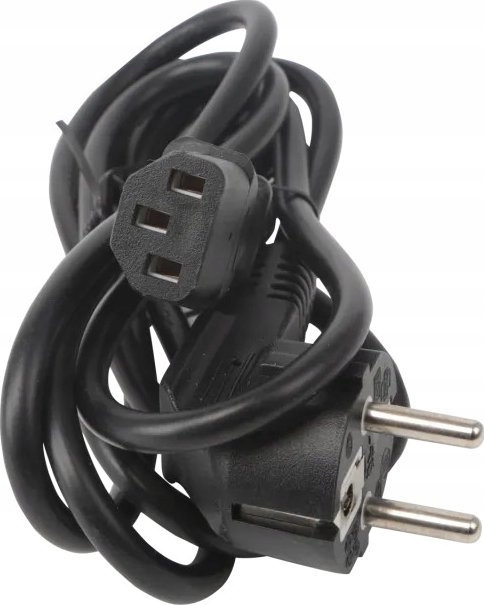Kabel Zasilający Z Okrągłą Wtyczką 1,8M Czarny