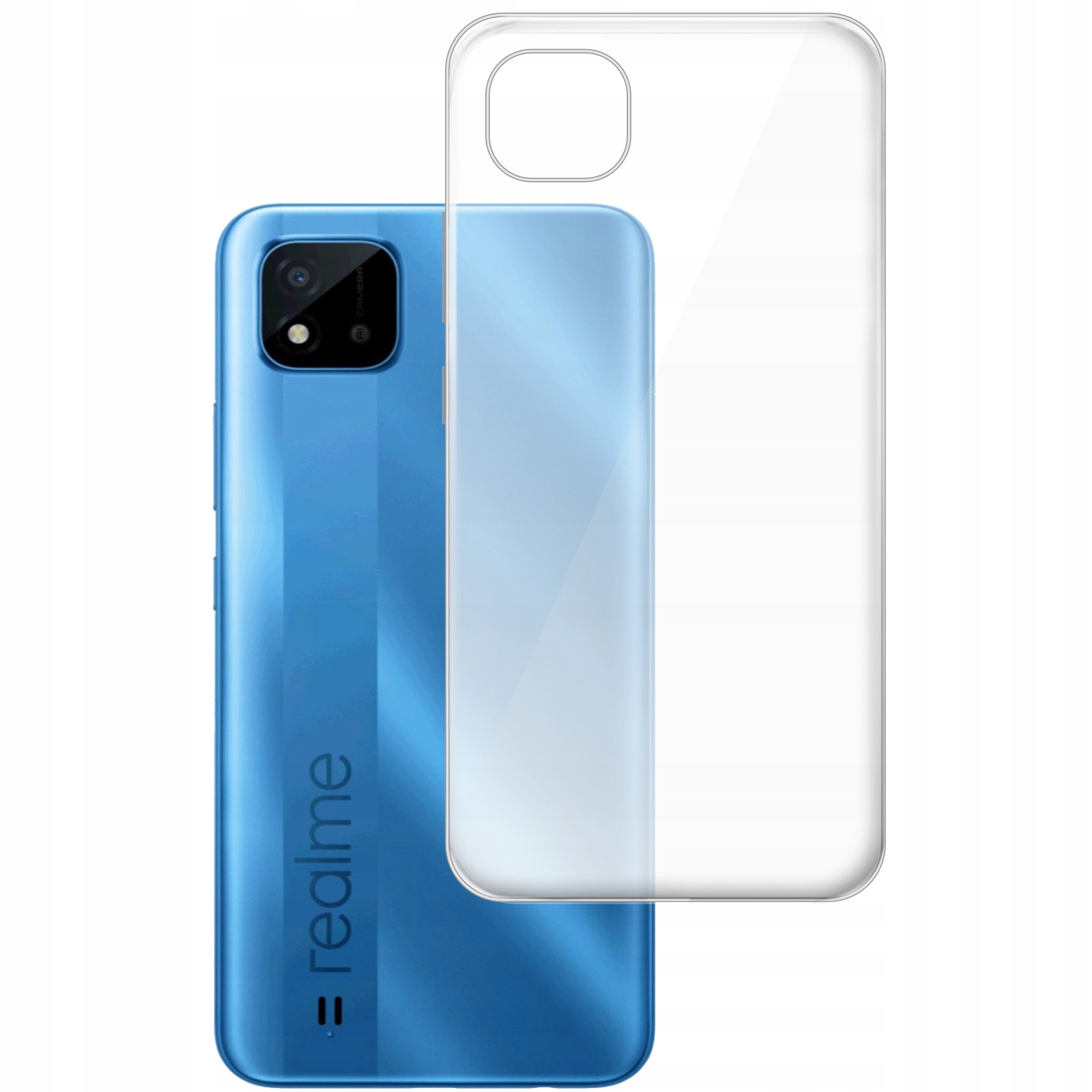 

Etui do Realme C11 2021 C20 gumowe Slim Clear