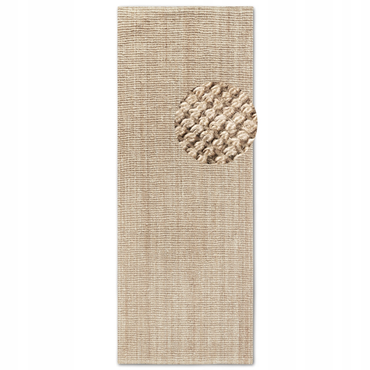 Jutový koberec do obývačky 120 x 170 cm, prírodný krémový jutový koberec