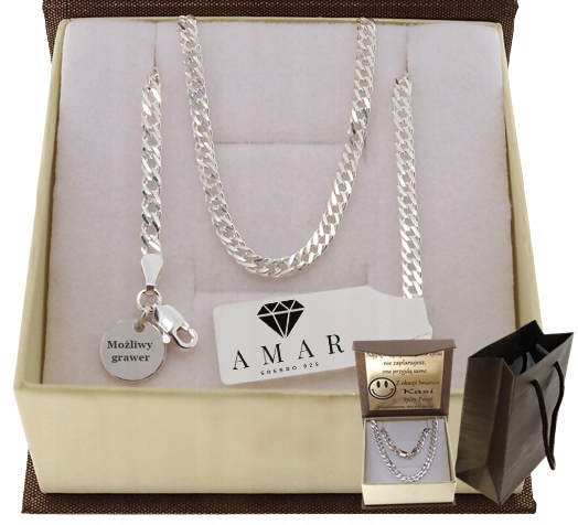 Dámský Řetízek z Ryzost 925 sterlingového stříbra s přívěskem Gravírování Bonus