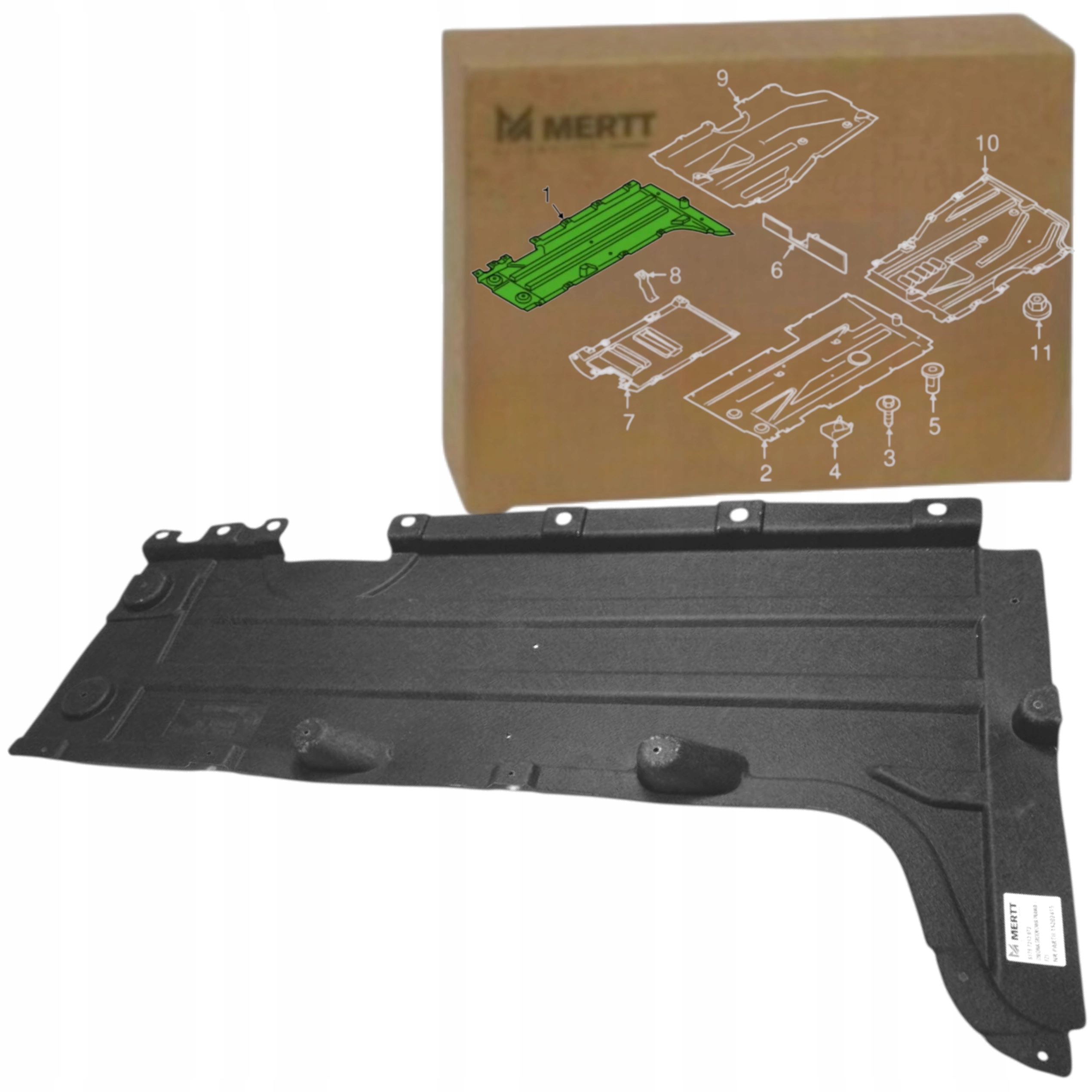 Pravý Středový Kryt podvozku, přední podlaha Bmw X3 F25 X4 F26 2010-2018