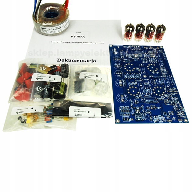 Gramofonový předzesilovač Reduktor šumu Rs Riaa s ECC83S Jj a RK271