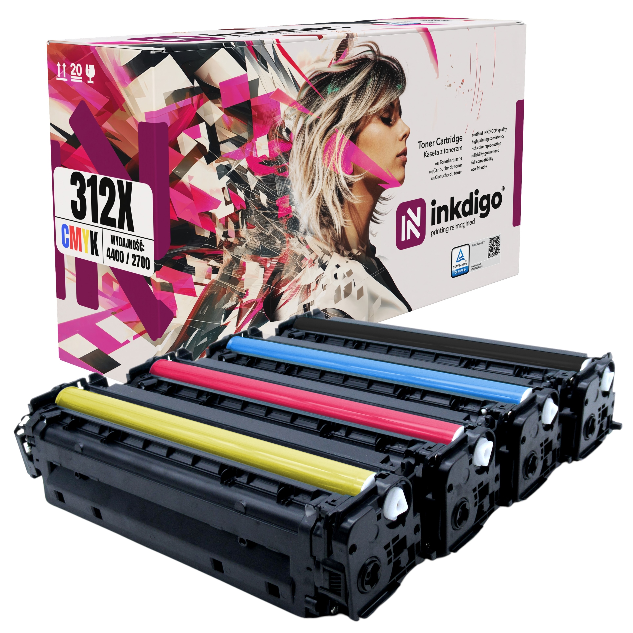 4x Toner Pro Hp 312A Hp 312X CF380X -CF383A Hp M476
