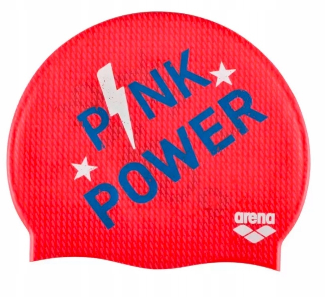 Arena Print Junior Pink Power Red Czepek Silikonowy Dla Dzieci Pływacki
