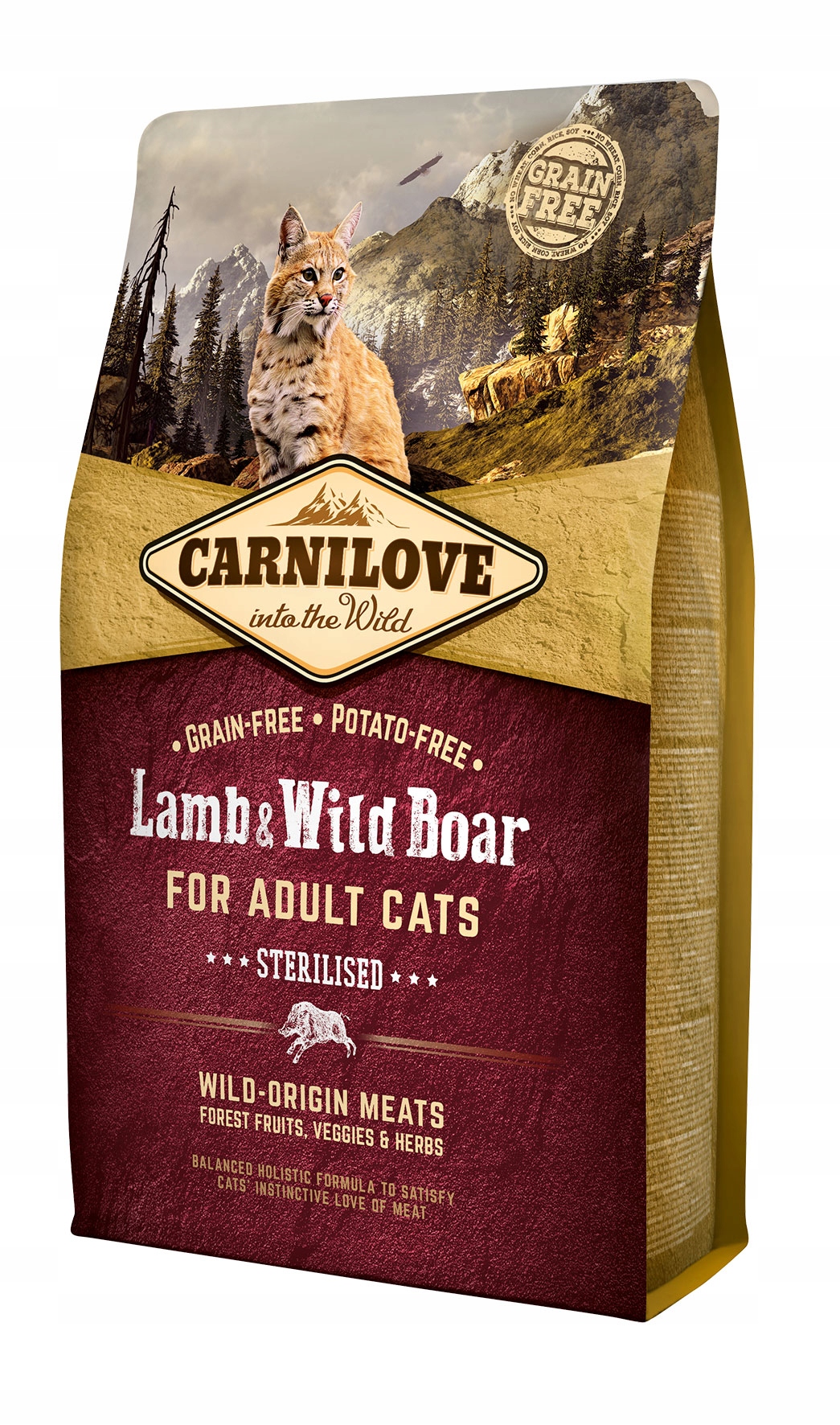 Levně Carnilove Cat Lamb Divočák Sterilizovaný 2kg Kanec