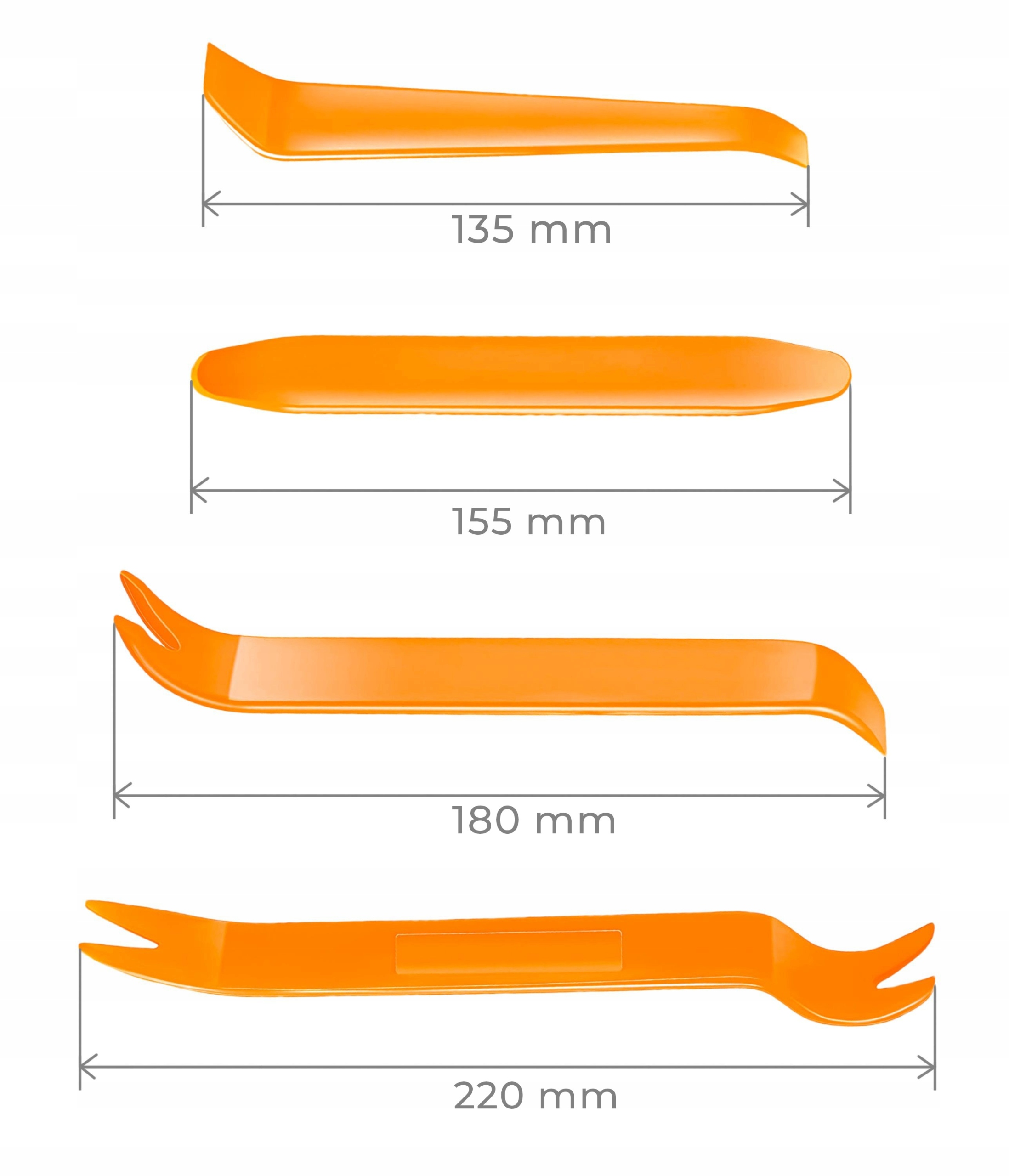 ŚCIĄGACZE DO DEMONTAŻU TAPICERKI ZESTAW ŚCIĄGACZY ŁYŻKI 4 ELEMENTY MOCNE Marka Auto Gamma