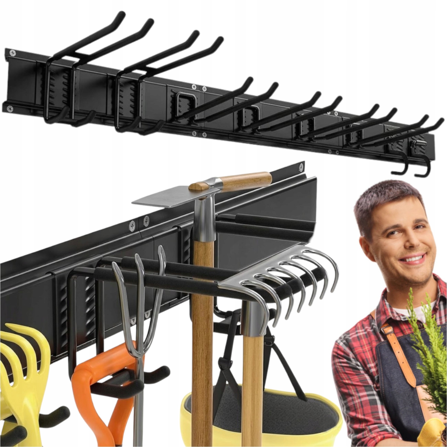 Háčky Organizér Na Garážové Nářadí Nosnost 220 Kg 8 Míst Regulace XXL