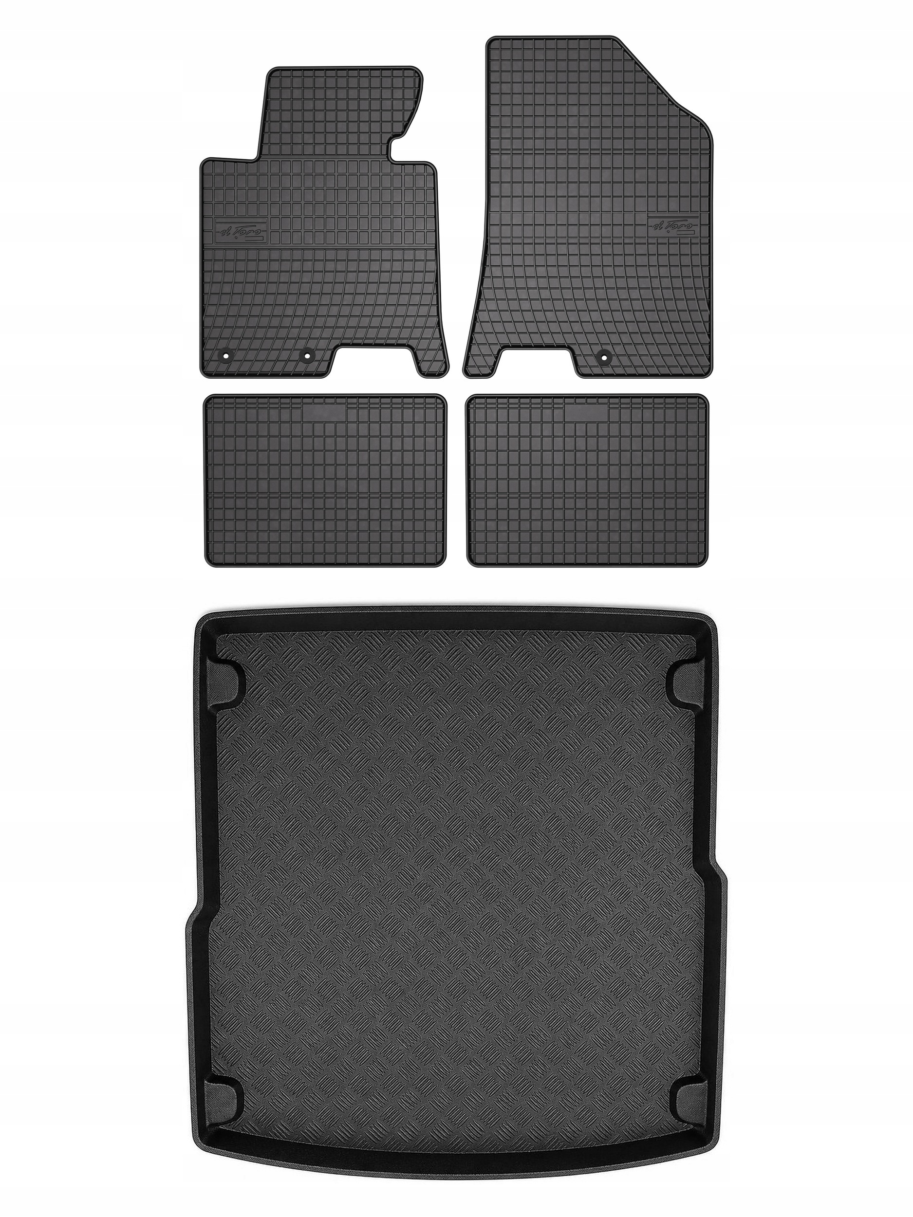 Dywaniki gumowe SolidPRO mata bagażnika do: Hyundai i40 2011-2019 5 el.