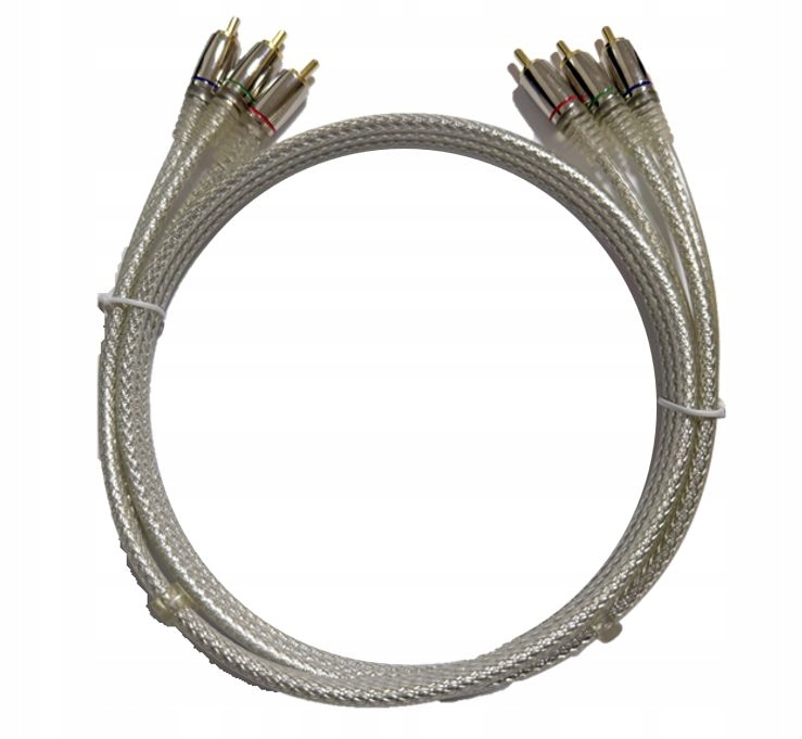 Kabel 3 x cinch YUV component THOMSON 75 Ohm ekranowany RGB 2m