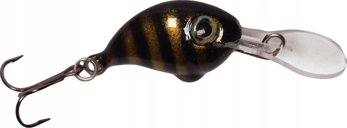 Wobler A.j Lures Żniwiarz Sdr 2.5cm tonący Czarny w Złote Paski