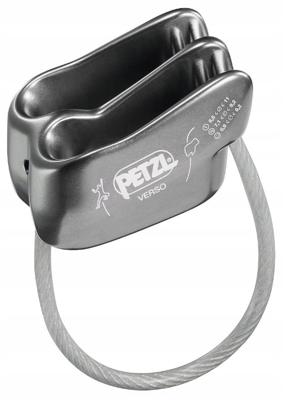Przyrząd asekuracyjno-zjazdowy Petzl Verso D019AA00 szary