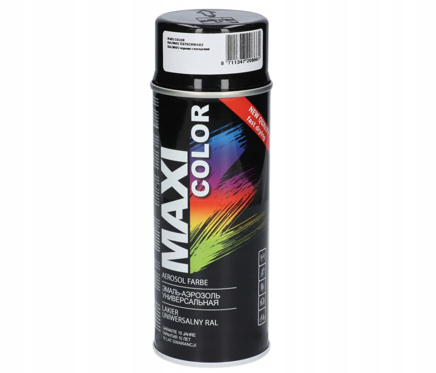 Lakier w sprayu Maxi Color Ral 9005 połysk czarny głęboki 400ml