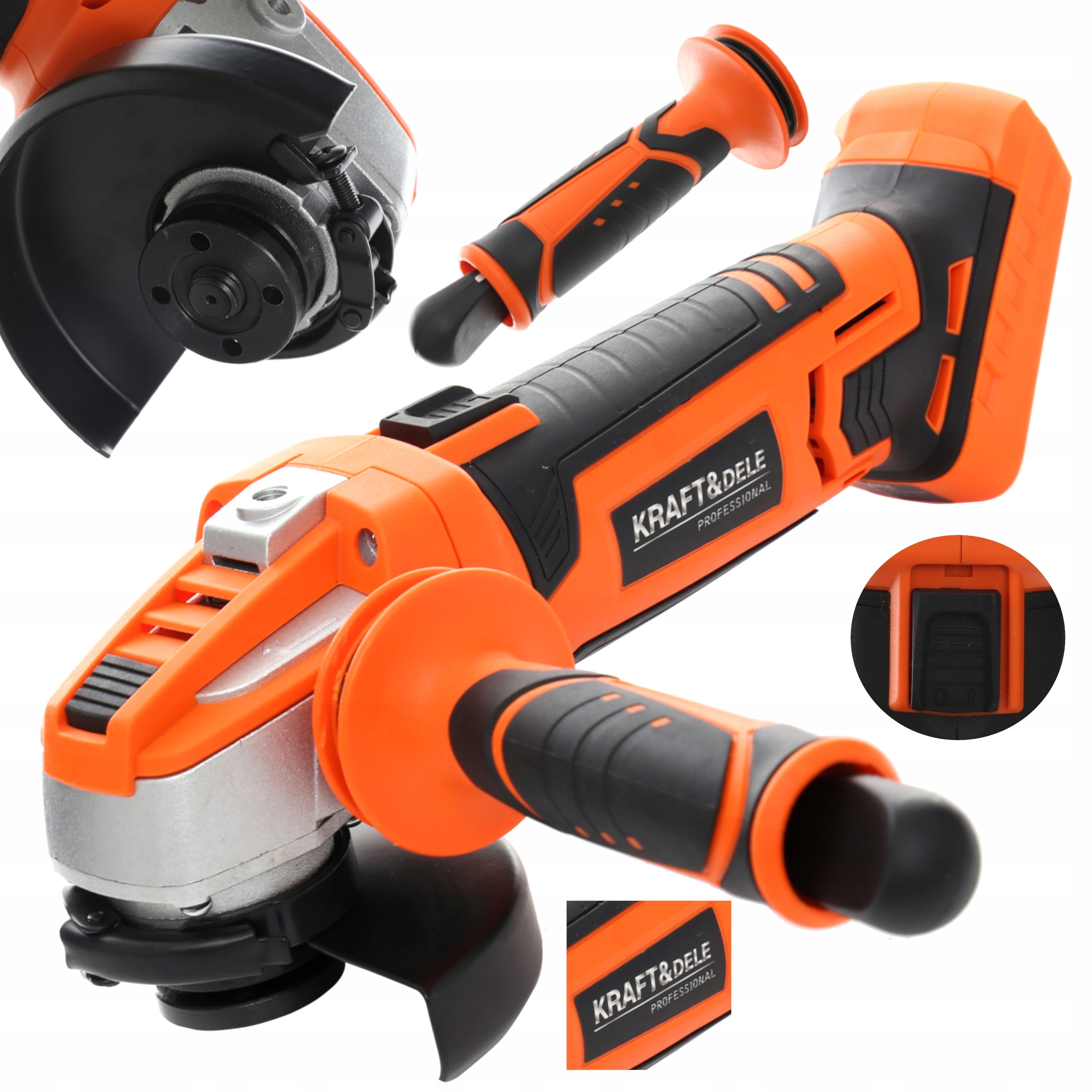 Úhlová Bruska Akumulátorová Bruska 115MM 18V 7500RPM Kraft&dele KD1771