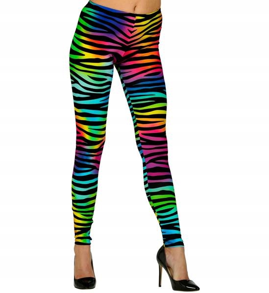 

Leginsy Damskie Zeberka Tęczowa Disco Lata 80 L/XL