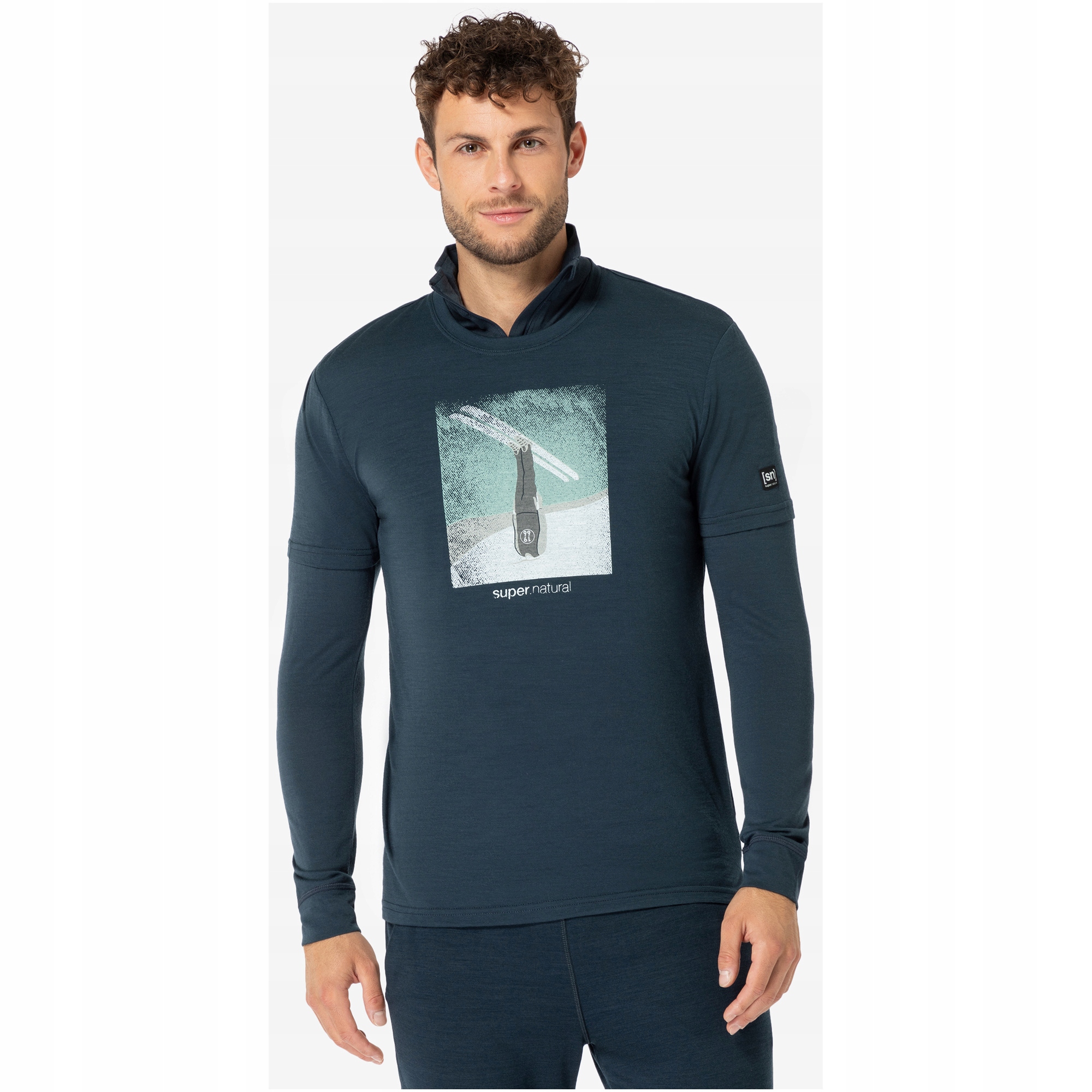 Koszulka męska T-shirt Super.natural M Header Tee granatowa rozmiar S
