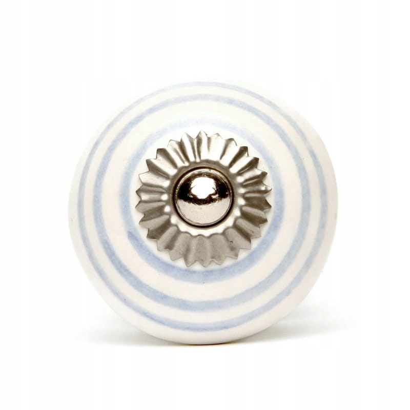 

Biała W Niebiesko-fioletowe Paseczki gałki do mebl