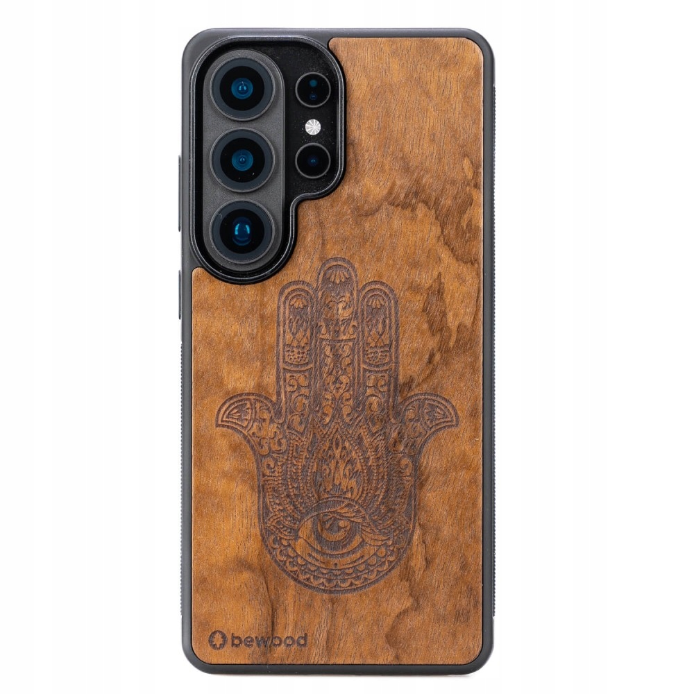 Drewniane Etui Bewood do Samsung Galaxy S26 Ultra Hamsa Imbuia