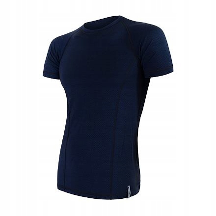 Sensor Merino Df pánské triko kr.rukáv deep blue velikost XXL