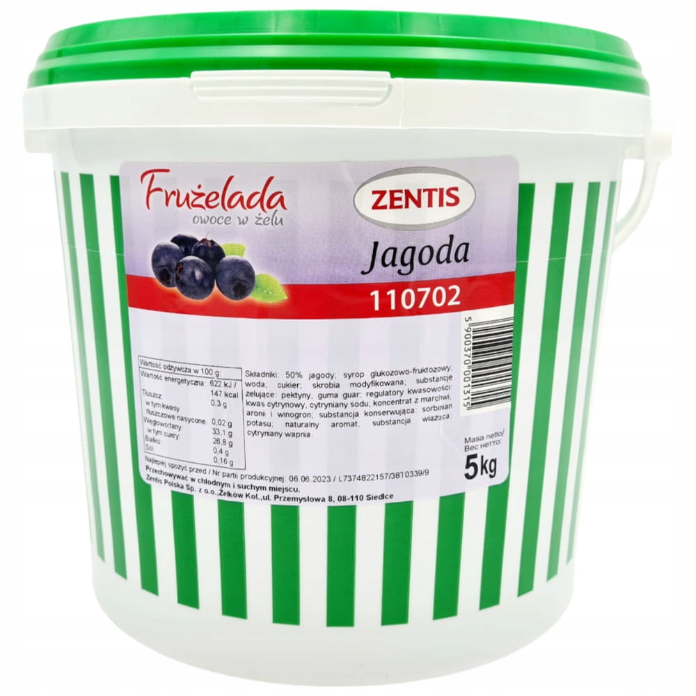 Jagoda 50% owoce w żelu Frużelada Zentis 5kg