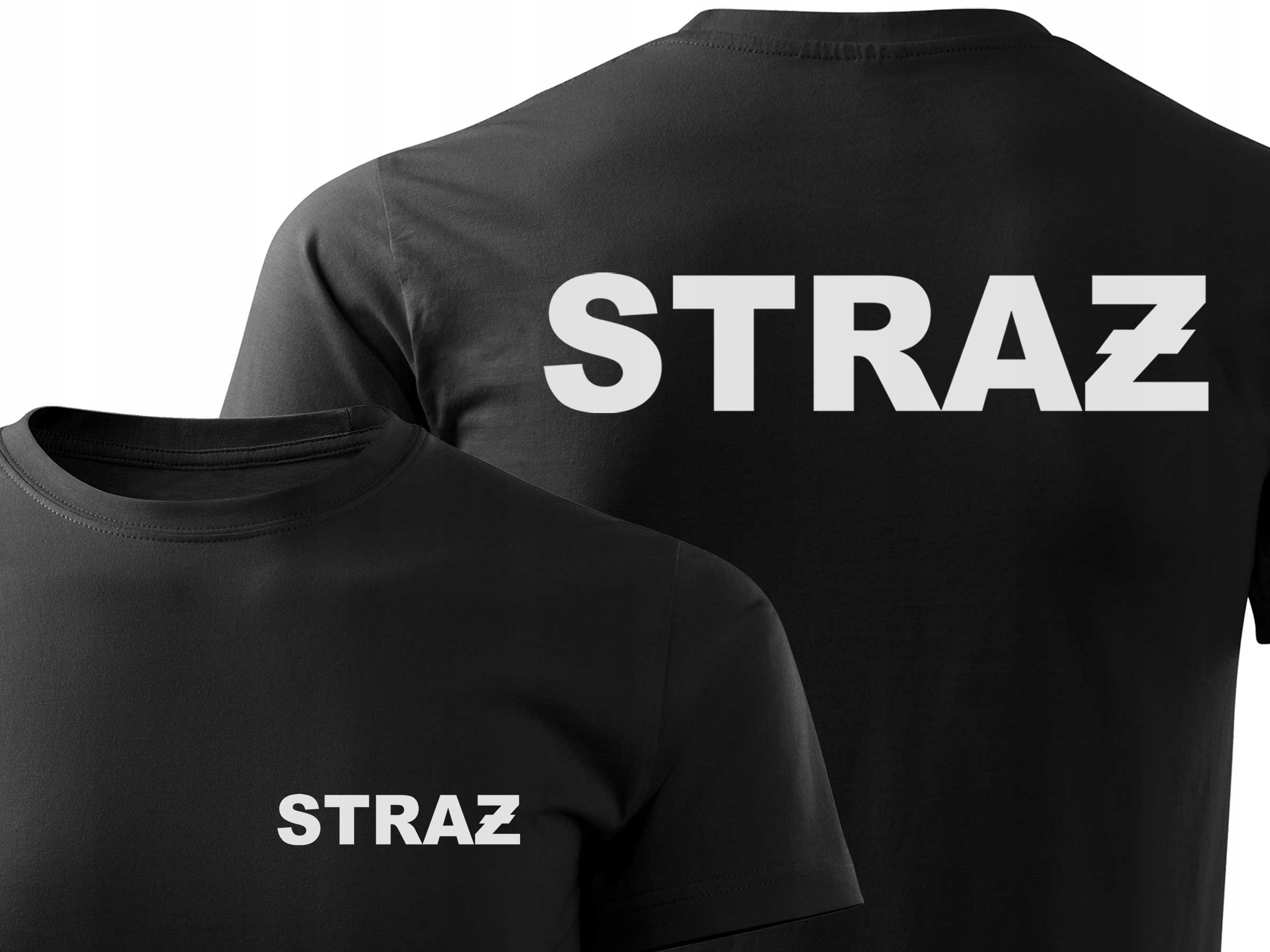 

Koszulka T-shirt Z Odblaskowym Nadrukiem Straż S