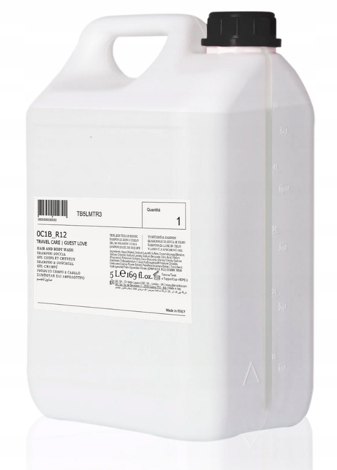 Szampon i Żel Pod Prysznic do Ciała i Włosów Spa Hotel 5L Guest Love