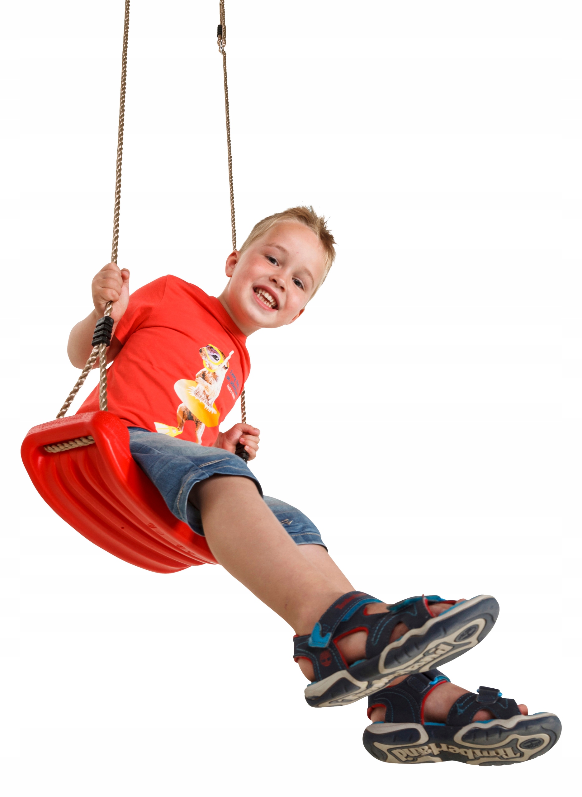 Huśtawka płaska z linami o regulowanej długości