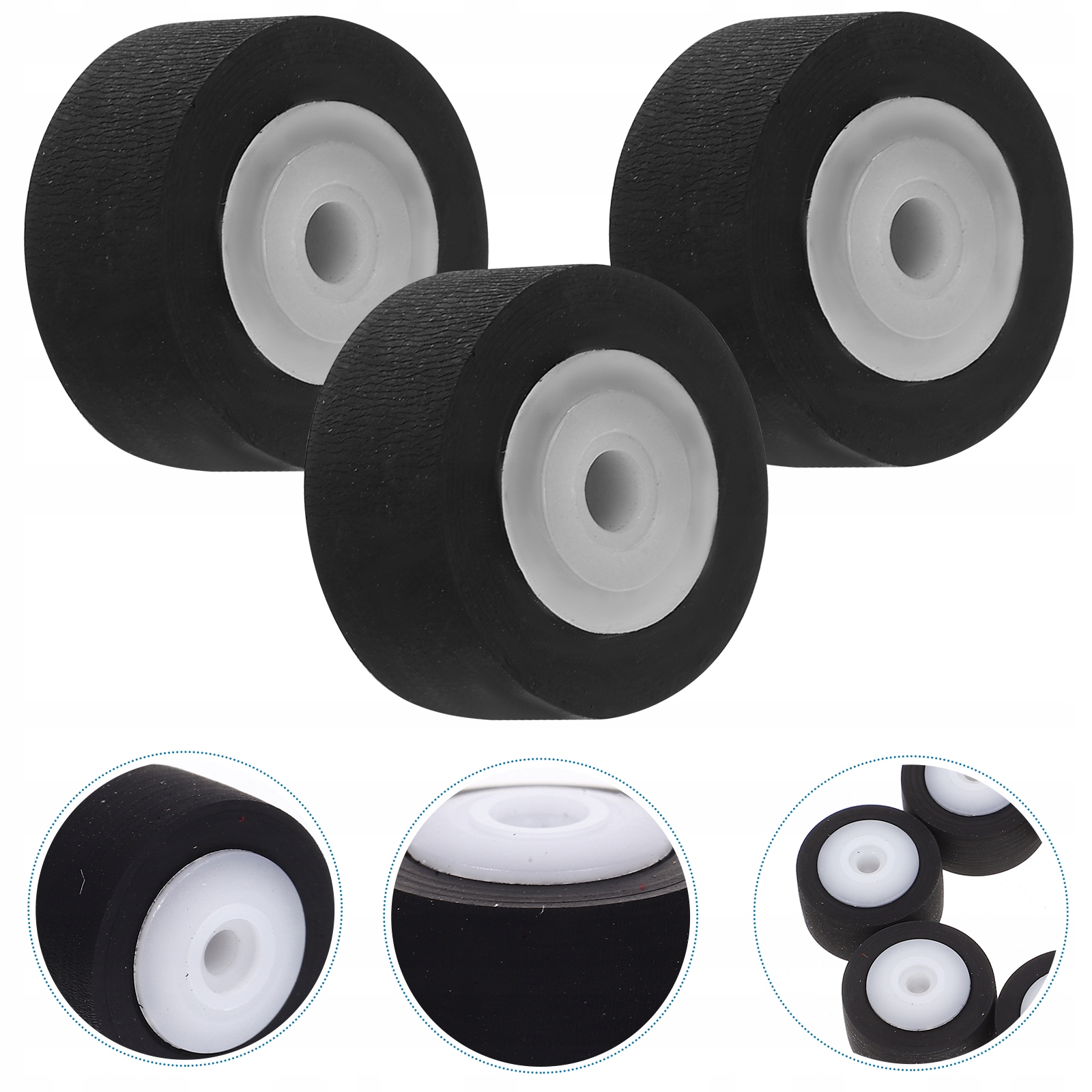 ROLKA DOCISKAJĄCA DO REJESTRATORA AUDIO 12 SZT Kolor czarny