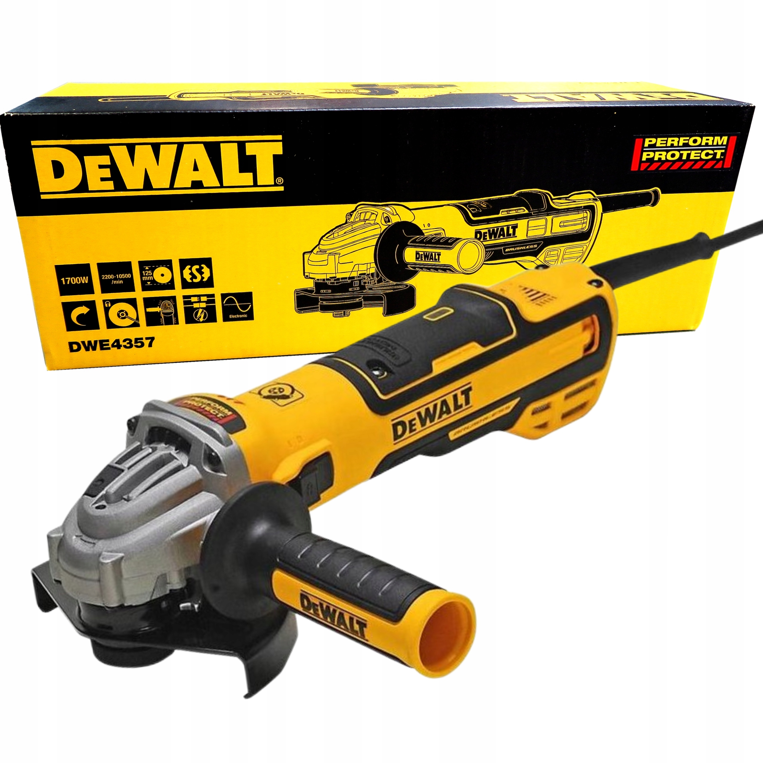 Bezszczotkowa Szlifierka Kątowa Z Regulacją 125mm 1700W DeWALT DWE4357