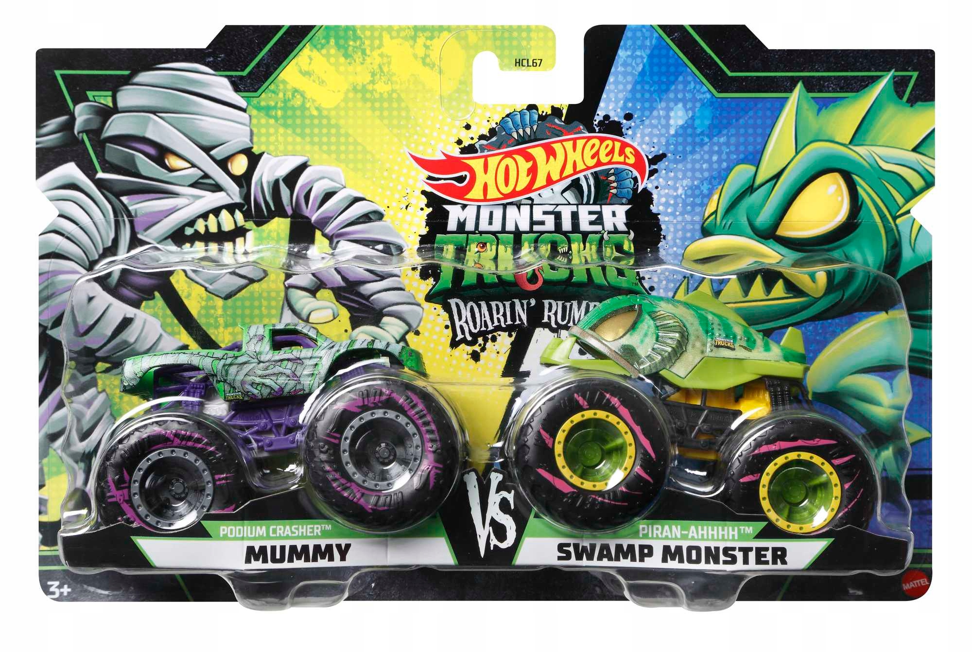 

Hot Wheels Monster Truck Mummy vs Swamp Monster