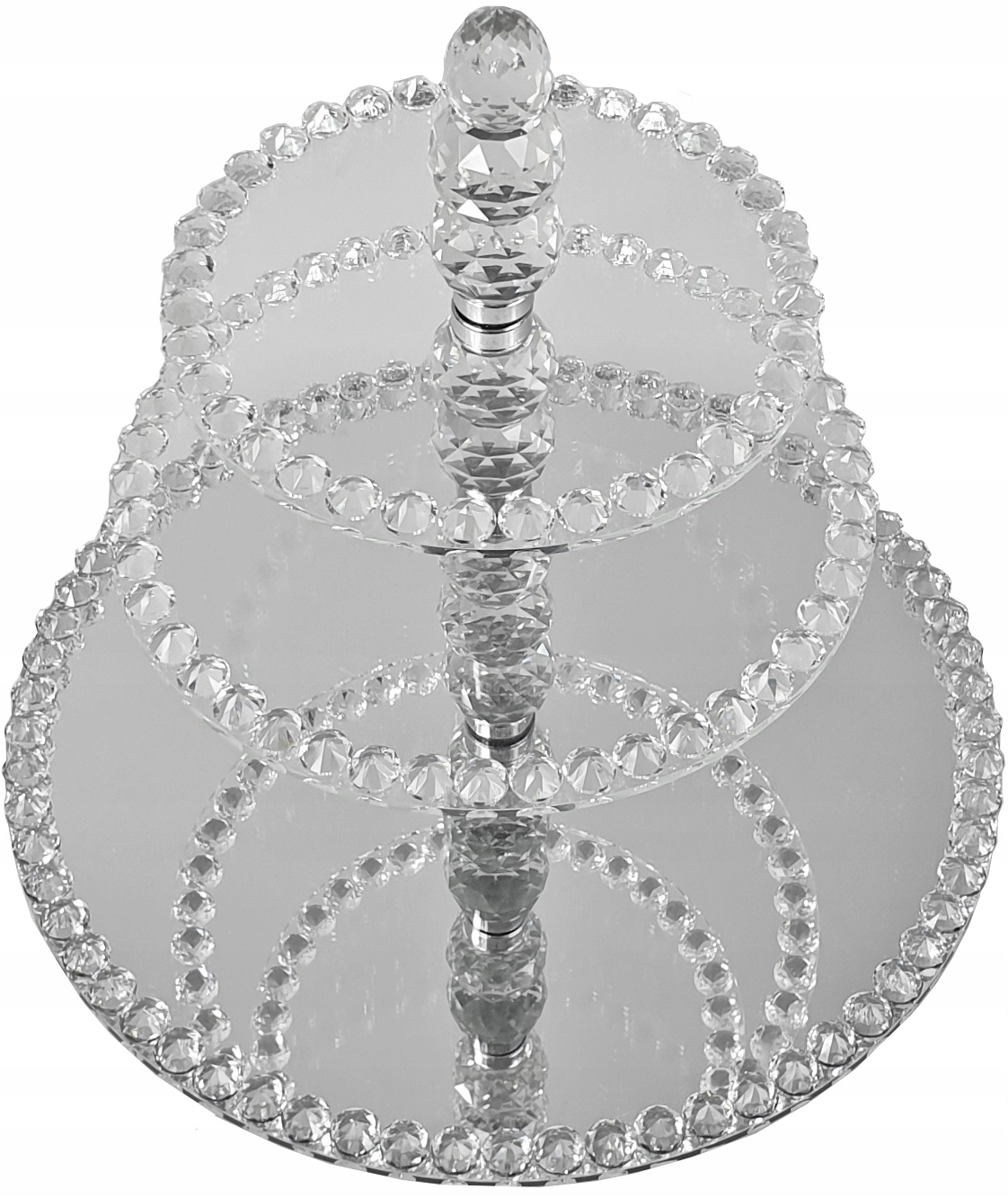 PATERA OBROTOWA Z KRYSZTAŁAMI GLAMOUR LUSTRZANA Marka Madex