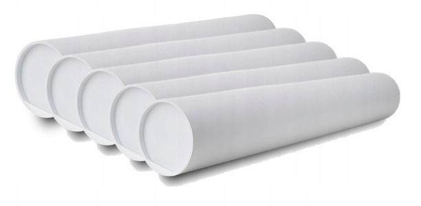 5 SZT TUB TUBA RYSUNKOWA PAPIEROWA BIAŁA 70x2x550+ ZATYCZKI