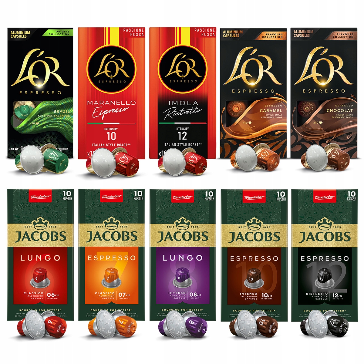 Kapsułki Jacobs L'or do Nespresso(r)* 100 kapsułek mix smaków