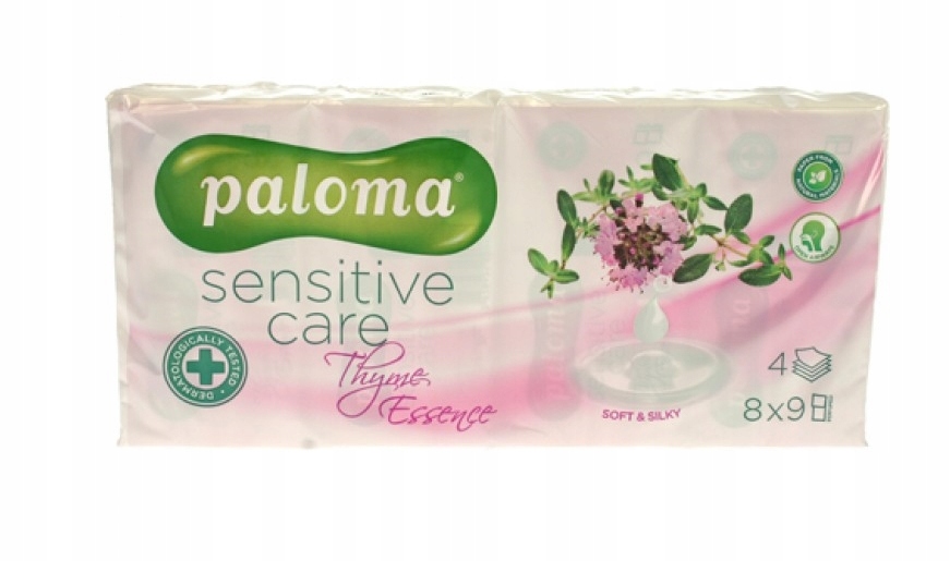 

Paloma 4-warst. chusteczki papierowe tymianek 8szt