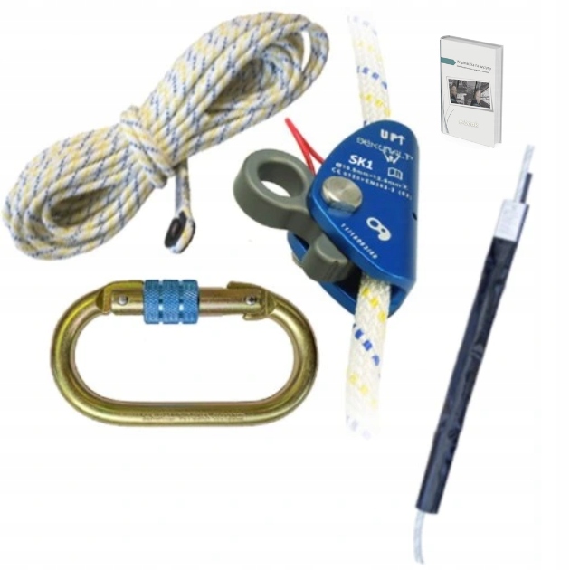 Urządzenie samozaciskowe przesuwne Irudek Linostop z liną 20m Osłona