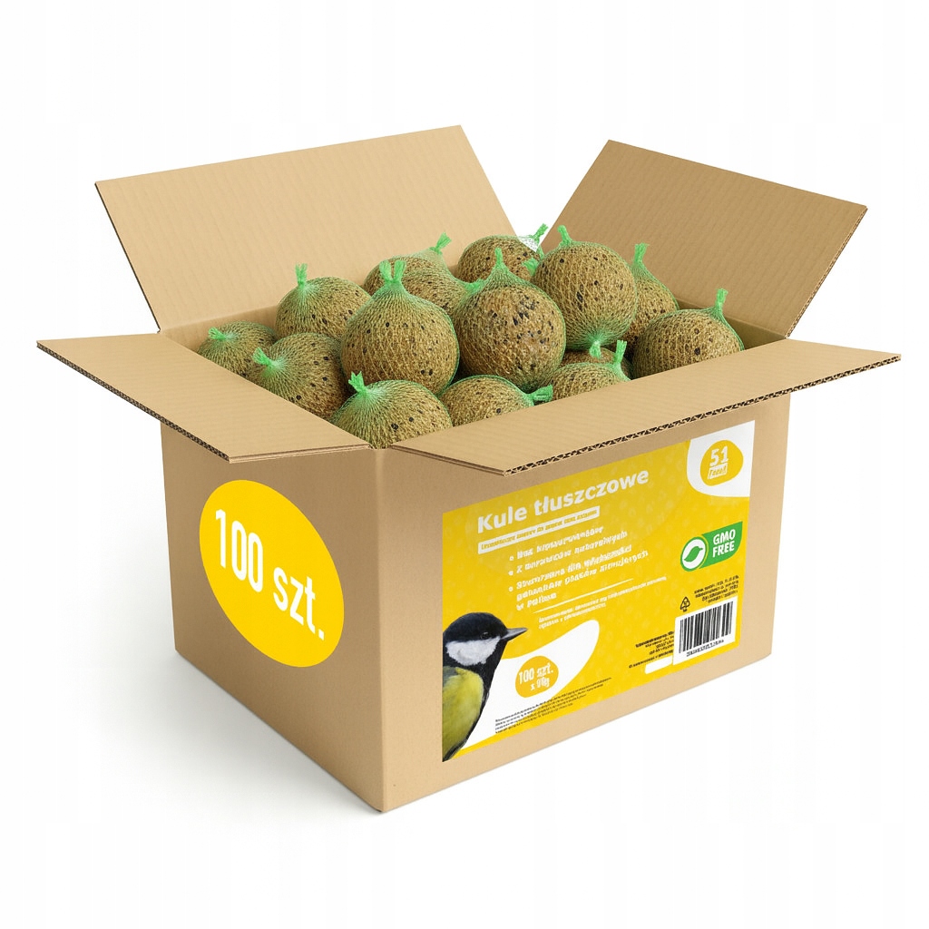 Levně Tukové Koule Pro Divoké Ptáky 100 Kusů Krmivo Se Slunečnicí Jsou Výživné