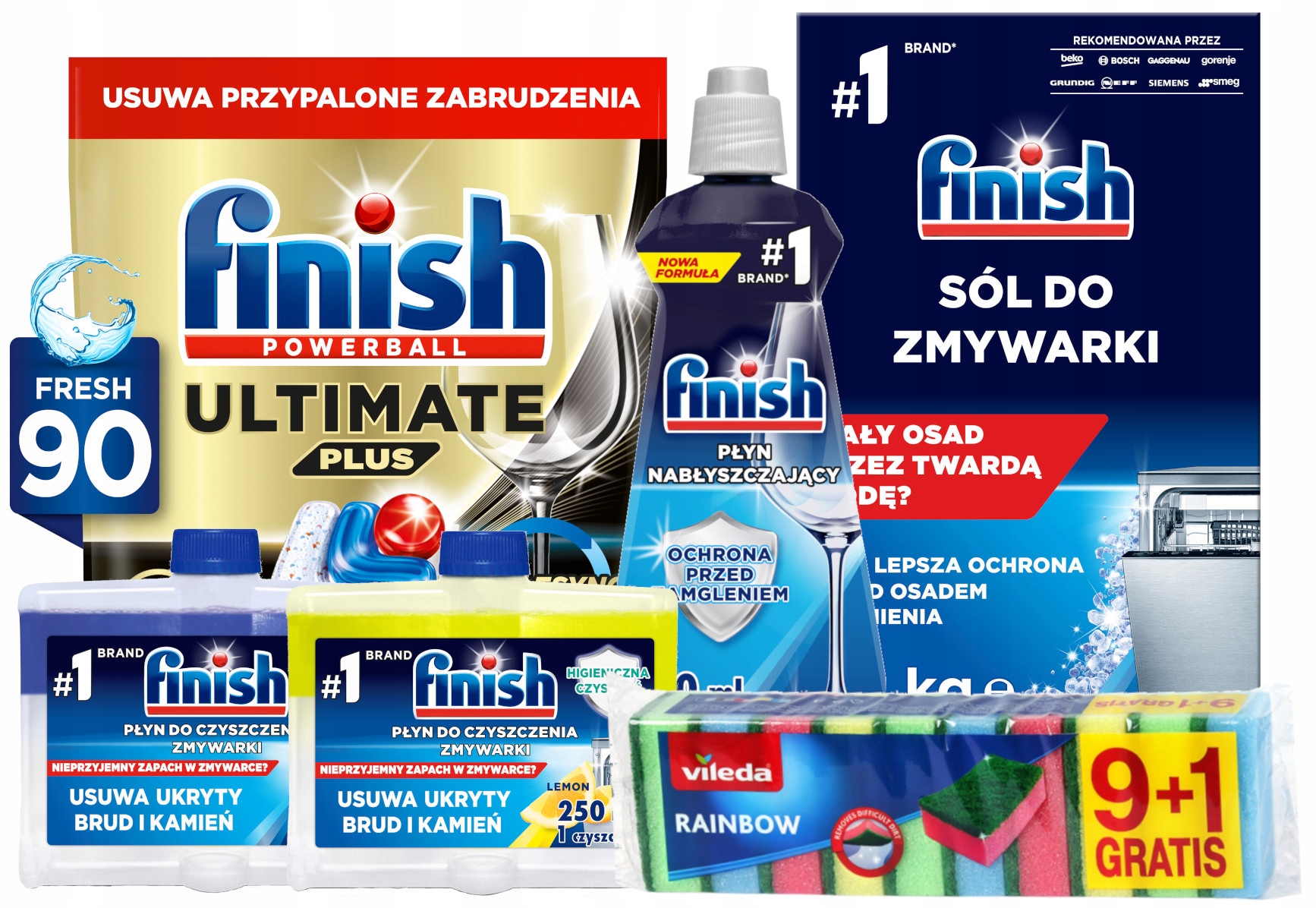 Finish Kapsle Ultimate Plus 90 Sůl Leštidlo Čističe Odličovače