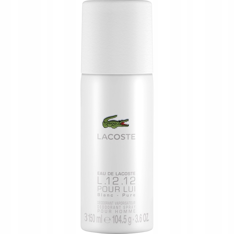 Lacoste L.12.12 Blanc deodorant sprej 150 Ml – svěžest grapefruitu a přírody