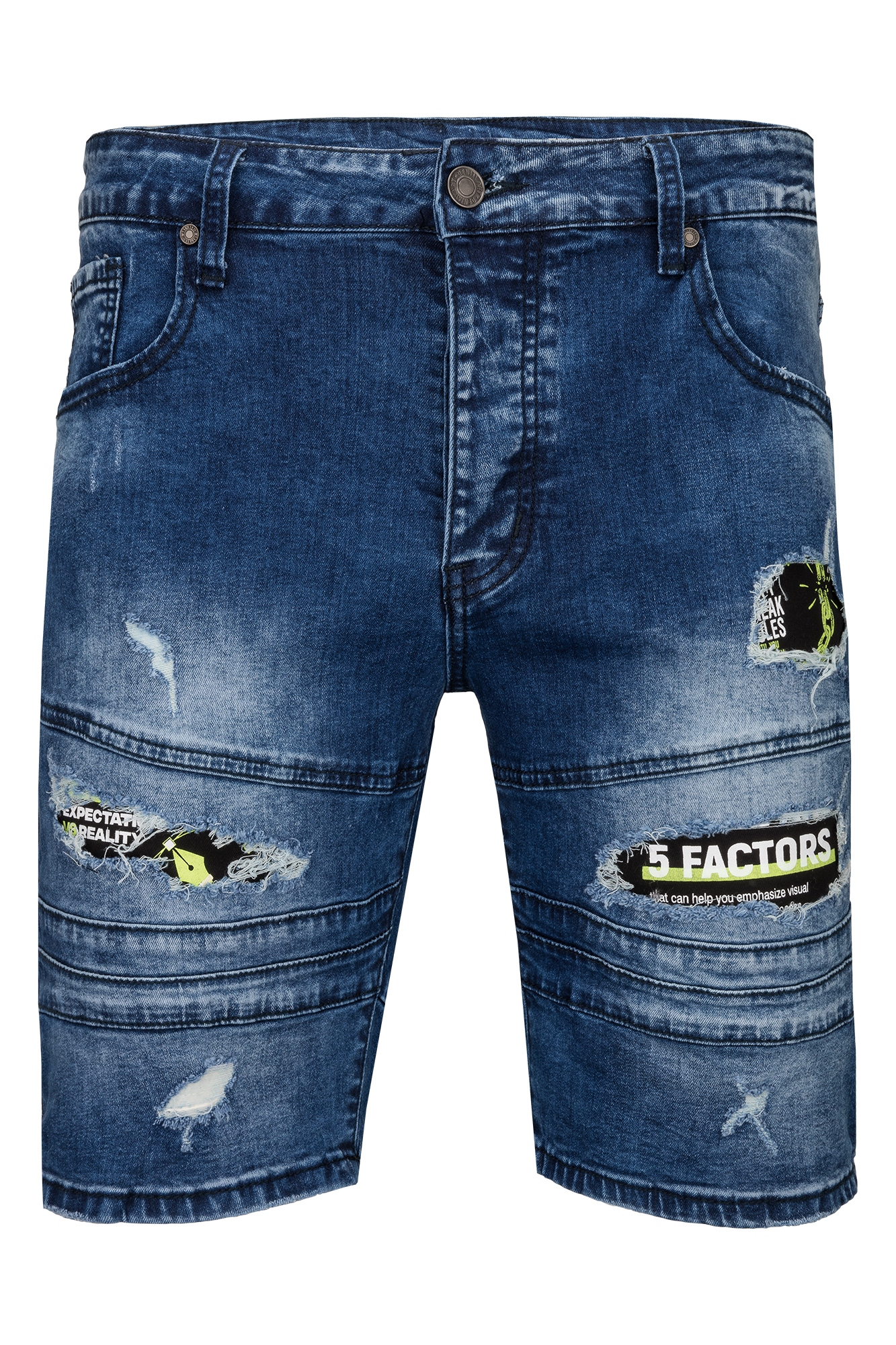 Kraťasy Krátké Džínové Šortky S Nápisy: 32