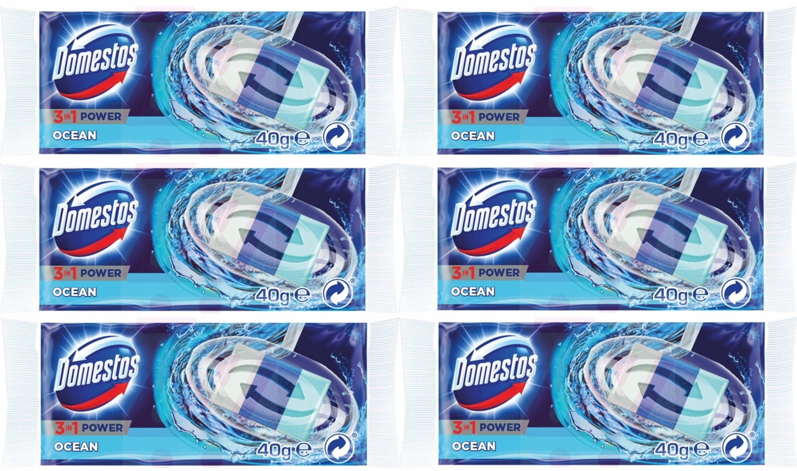 

Domestos Power 3w1 Kostka Wc Ocean Zapas Wkład x6