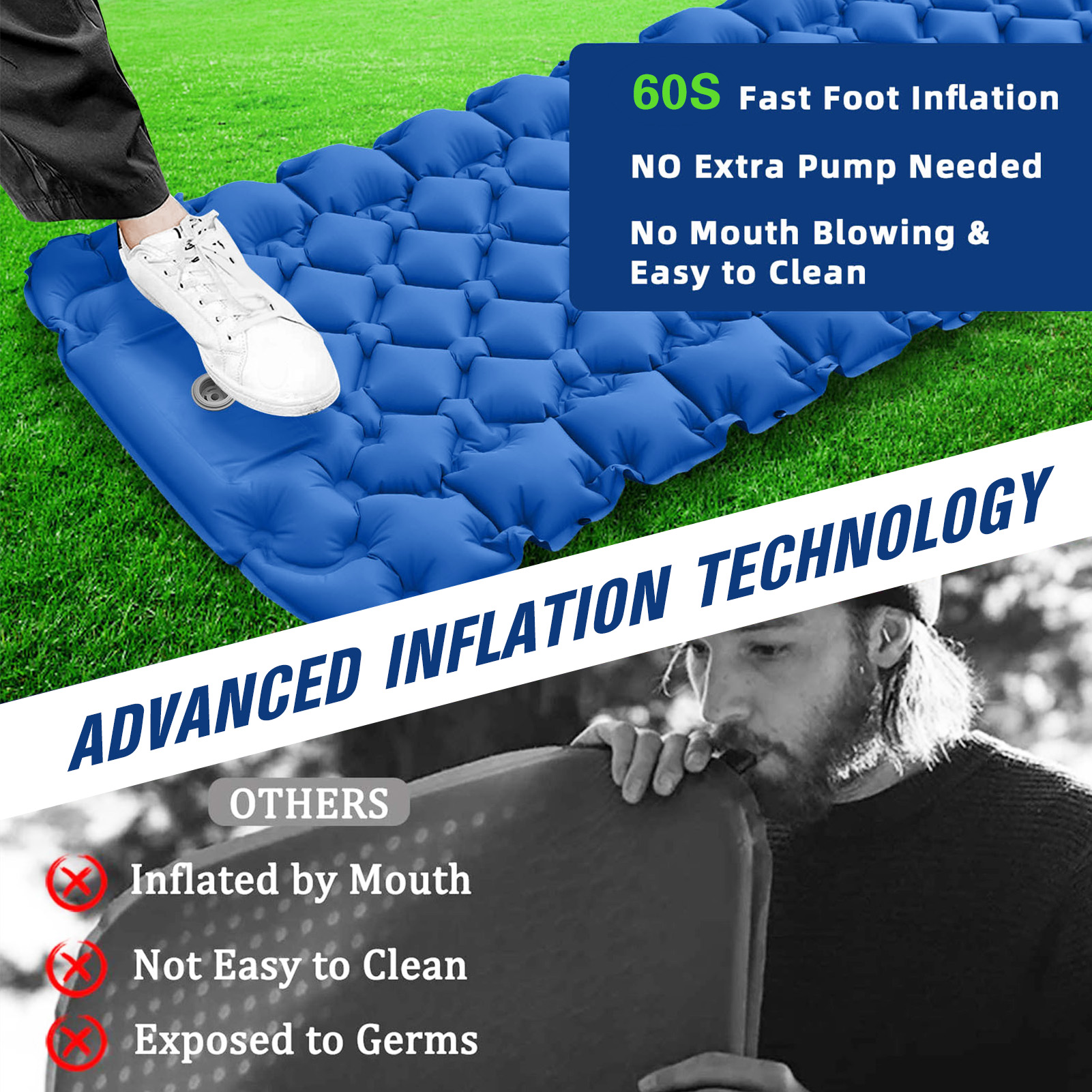 TURYSTYCZNA MATA DMUCHANY MATERAC PODUSZKA POMPKA Marka inna marka