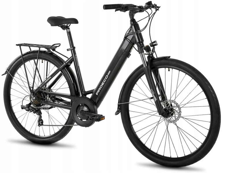 Rower elektryczny Proeco Wave An 1.0 M19 28 cali Grafitowy