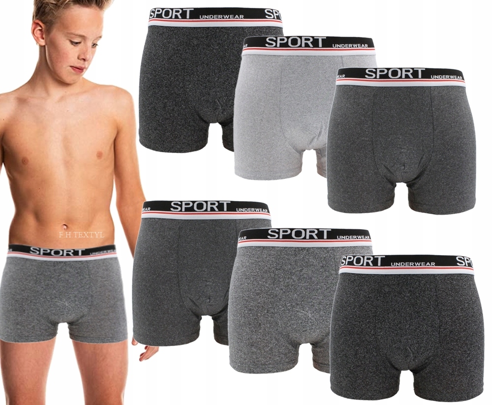 

6x Chłopięce młodzieżowe bokserki 164/172