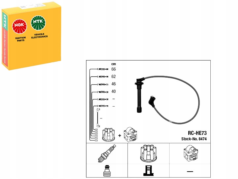 NGK8474 Sada Zapalovacích Kabelů Honda Accord Asistent řidiče #33