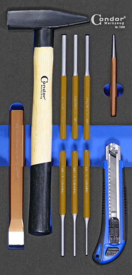 WKŁAD WÓZKA MŁOTEK WYBIJAKI NÓŻ 10 ELEMENTÓW Marka Condor