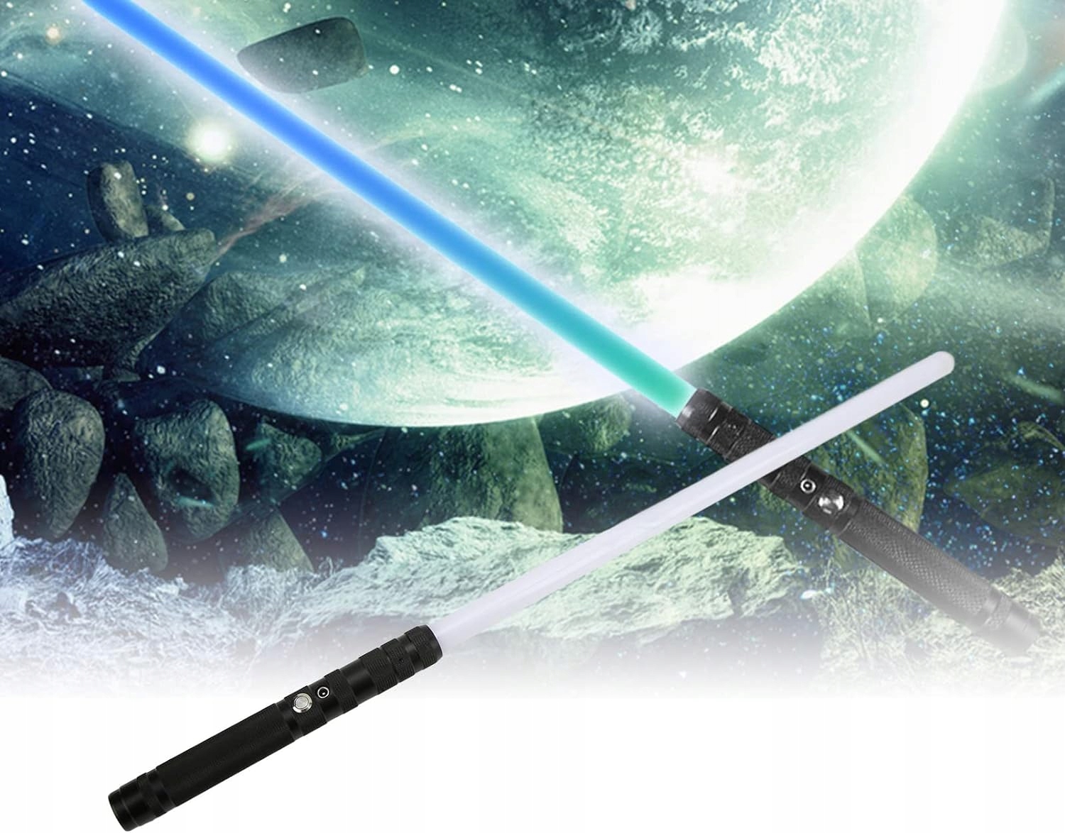 2SZT MIECZ ŚWIETLNY ŚWIECĄCY WOJOWNIK LED ŚWIATŁO Z DŹWIĘK STAR WARS 14RGB Bohater brak