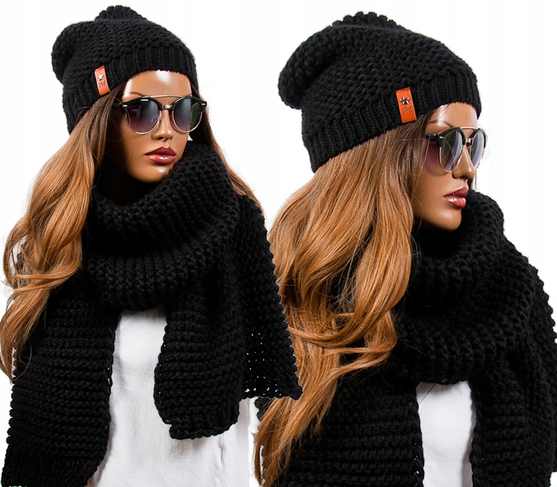 

Czapka beanie bardzo Duży Szalik Polski Komplet