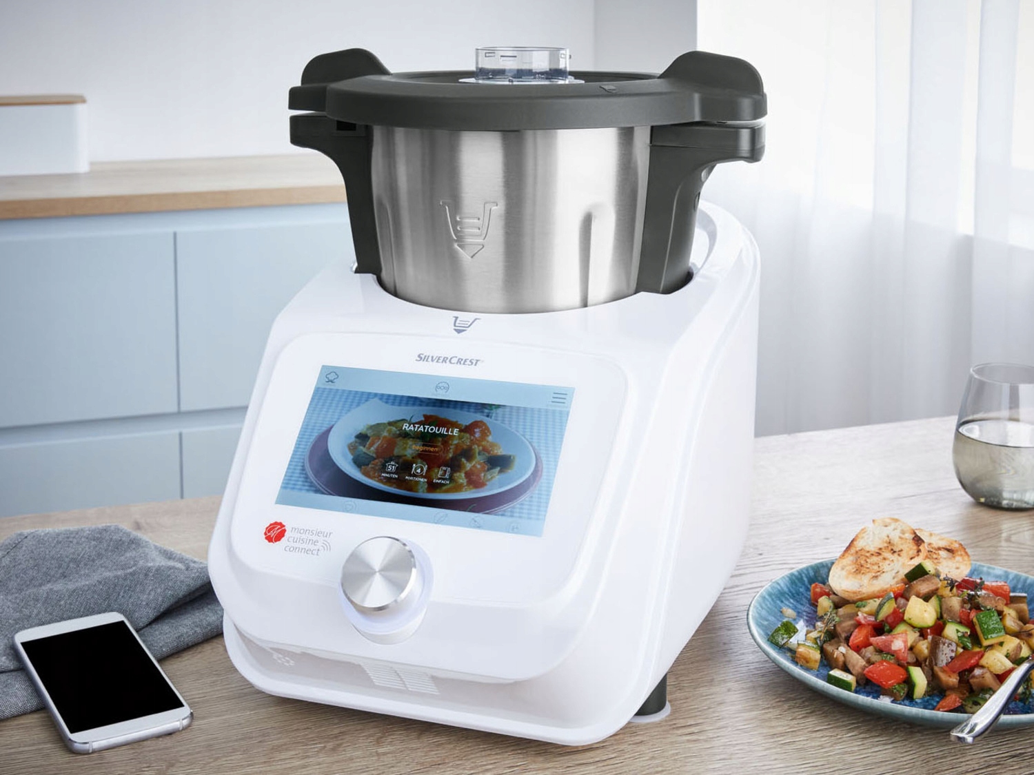 SilverCrest Monsieur Cuisine Connect - Robot con accesorios estándar Weiß